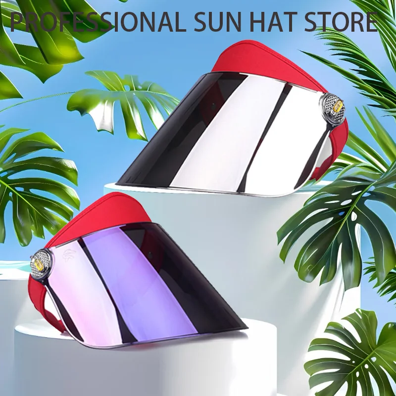 

Red Elegant Women's Beach Hat Woman Men Wide Brim Cap Female Full Cover Face for Leisure Vacation Travel UV Protect Golf Caps