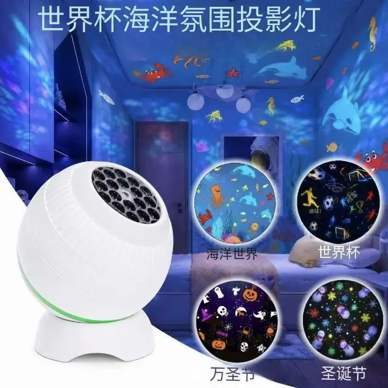 EU/US Plug Snowflake Christmas Party Laser Projector Stage Rotating LED Lights Santa Claus Outdoor Vacation Garden Lighting Hot