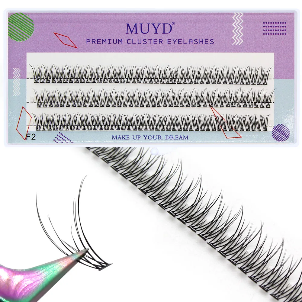 Wholesale New Fishtail False Eyelashes DIY Natural Soft Segmented Eyelashes Bundle Easy to Operate Makeup Products