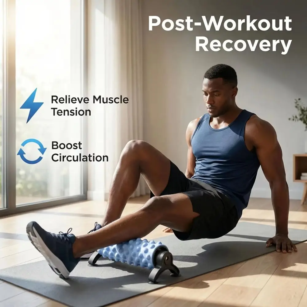Non-Slip Suction Cup Foam Roller Stable Large Load Bearing EVA Yoga Column Thickened with Stand Deep Back Stretching Roller
