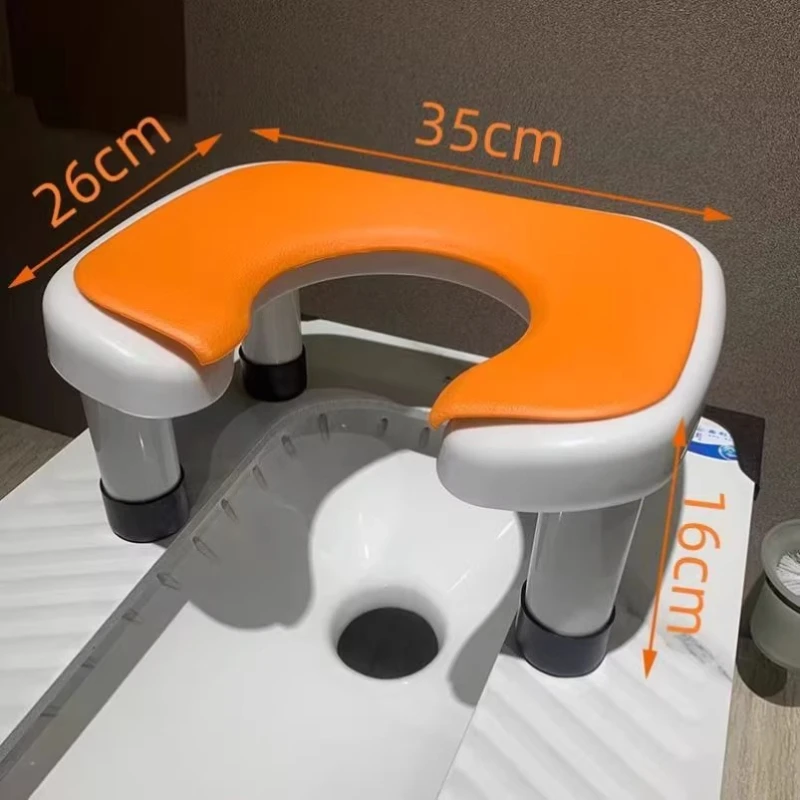 #Non Slip Thick Household Widen Panel Sturdy Rounded Edge Easy to Wash Potty Chairs for Bathroom Squatting Toilet Stool Chair