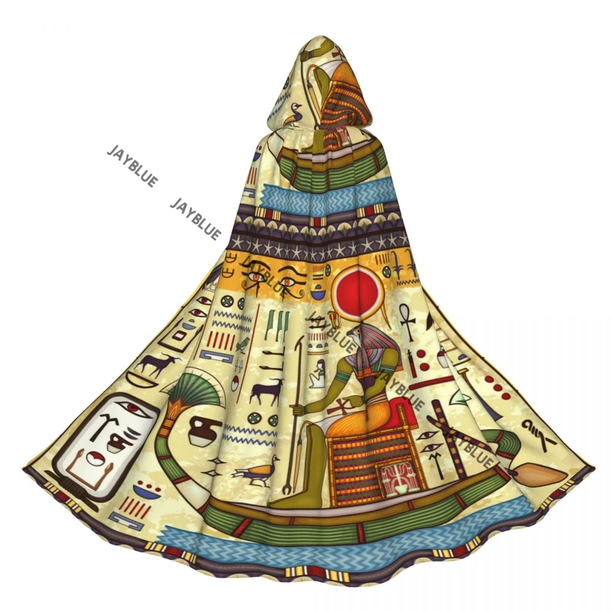 Long Cape Cloak Ancient Egyptian Icon Hooded Cloak Coat Autumn Hoodies