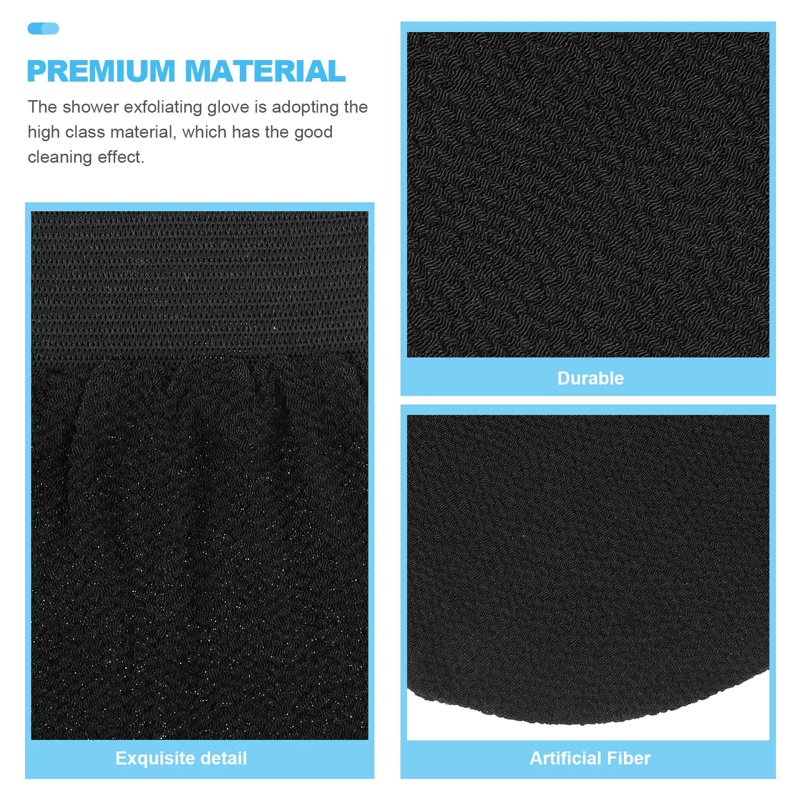 

2Pcs Exfoliating Glove High Class Material Comfortable Cleaning No Scratch Lightweight Design Leg Back Arm Chest Bath Hotel Home