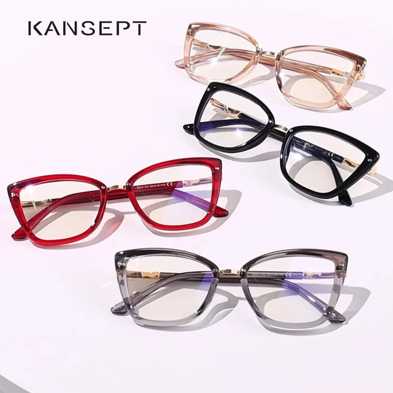KANSEPT Women Glasses Frame Fashion Optical Eyeglasses Frame Myopia Women Eyewear Frame 2024 New Arrival Eyepieces Glass #2223
