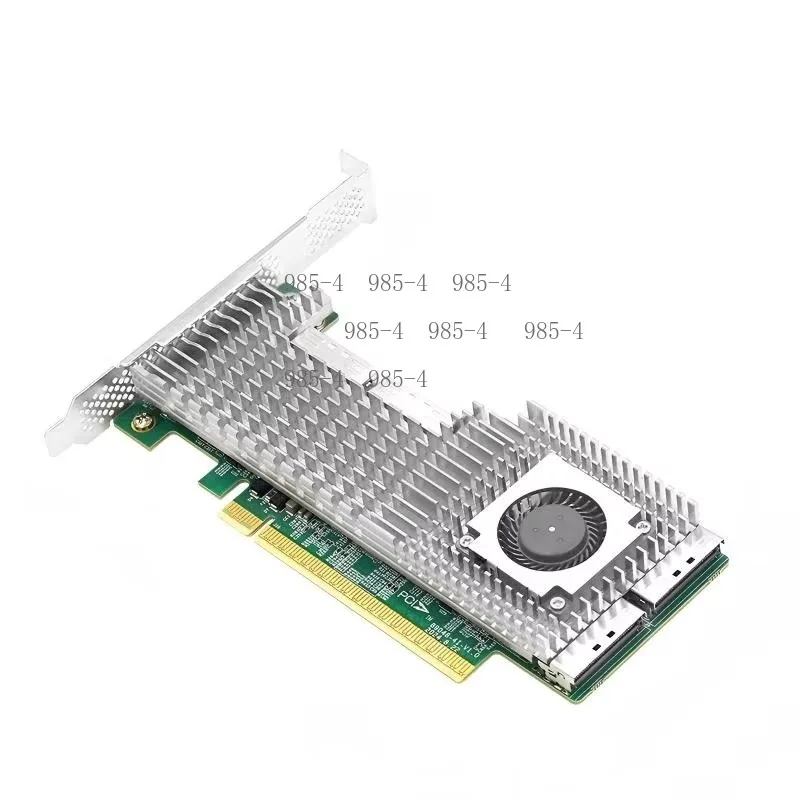 LRSV9500-4I MCIO 8i NVMe Switch Card PCIe5.0 x16 Broadcom PEX89048 Server GPU & Storage Expansion Adapter