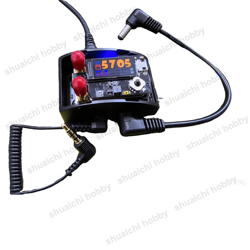 1 ชิ้น 4.9G/5.8G/6.1G SMA-F ตัวรับสัญญาณแบบเสาอากาศคู่พร้อมหน้าจอ พอร์ต USB โมดูลรับสัญญาณในตัวสำหรับแว่นตา DJI/Fatshark/HDZERO