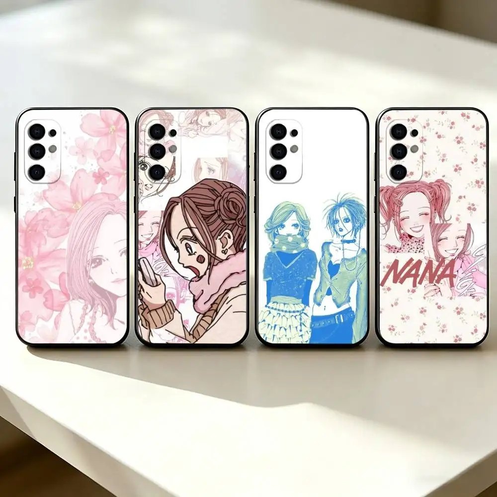 NANA Cute N-Nana K-Komatsu Phone Case For Samsung S25,S24,S21,S22,S23,S30,Ultra,S20,Plus,Fe,Soft Silicone Black Cover