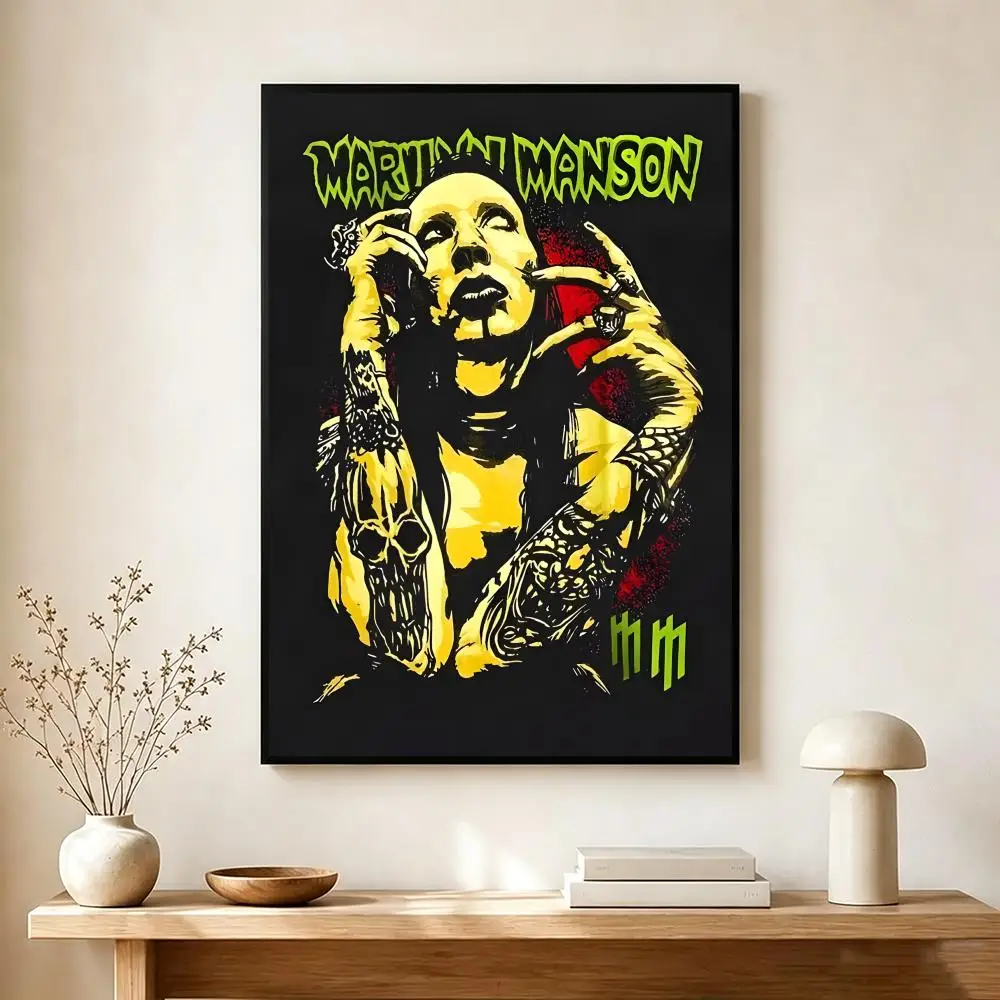 shock-rock singer M-Marilyn Manson Poster Modern Home Decoration Interior Design & Contemporary Wall Art Collection