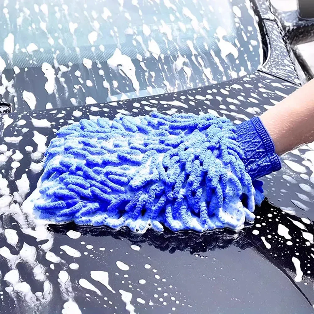 1/2Pc Microfiber Car Wash Gloves Chenille Car Mitt Cleaning Tool Car Detailing Car Care Detailing Brushes Washer Sponge view 2