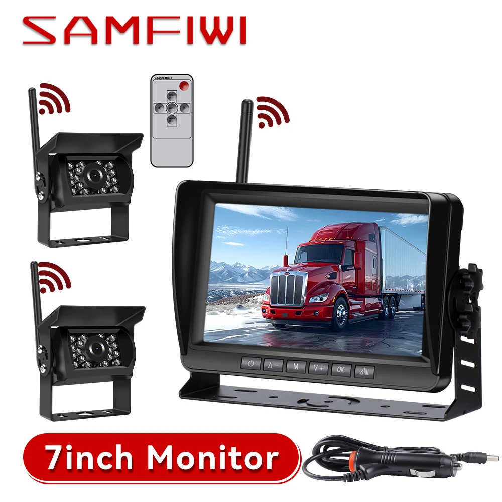 

7inch wireless Truck back up camera monitor reverse Vehicle monitors reversing camera screen for car monitor for auto Truck RV