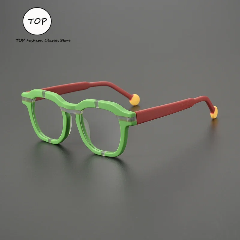Fashion Frame Plate Men Glasses Frame Women\'s Matching Color Big Frame Can Be Matched with Myopia Anti-blue Light Optical Lenses