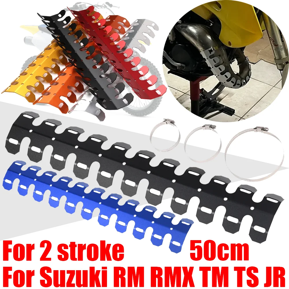 

For Suzuki RM 85 125 250 500 RMX 50 80 TM 75 100 125 250 400 TS 125 JR80 Accessories Exhaust Heat Shield Muffler Pipe Protector