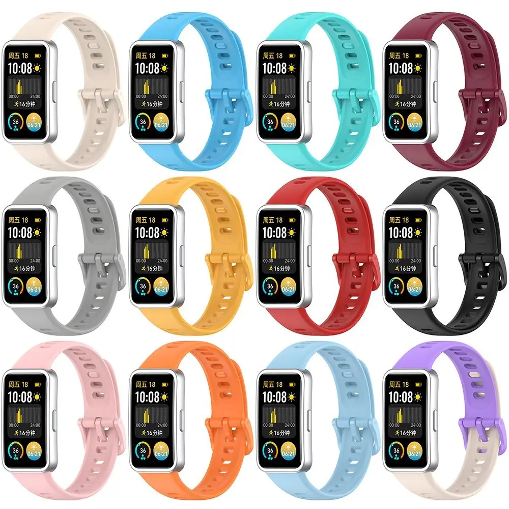 

Soft Replacement Silicone Strap Smart Watch Accessories Watch Bracelet Watchband Sport Wristband for Huawei Band 9/8