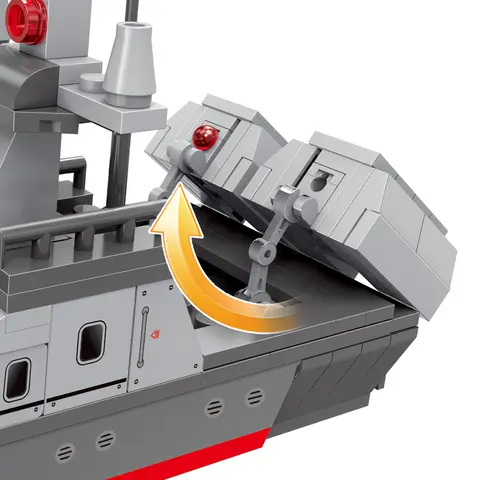 COGO 2-i-1 Militärt Marinfartyg Byggklossar - Krigsarmé Båt Flygplan Modell - Leksaker för Pojkar - 167 DELAR 10 best sales cogo byggstenar - №8