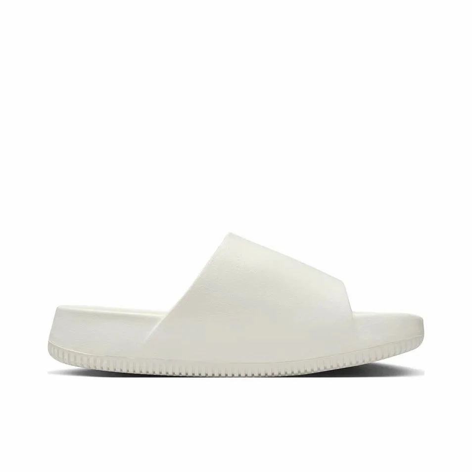 Nike Calm Slide Sail Comfort Quiet Casual Versatile Solid Color Single Strap Slide Womens White DX4816 100