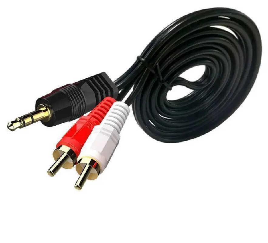 Audio Splitter Cable 3.5mm to 2 RCA Red White Jack Universal Auxiliary Connection Line for Sound Amplifier Machine