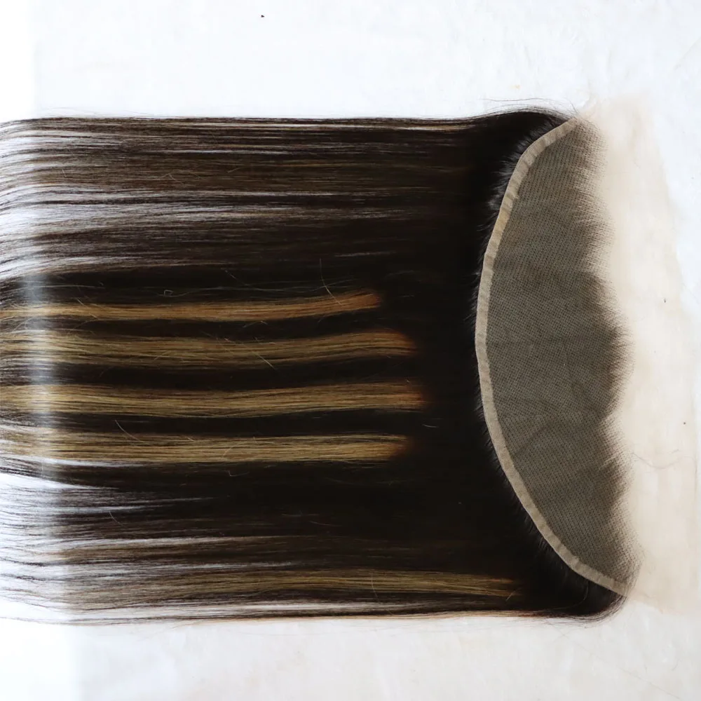 13x4 13x6 الشعر البشري الدانتيل إغلاق أمامي البرازيلي تسليط الضوء على البيانو اللون 4x4 5x5 الدانتيل إغلاق 1B # 27 هبوط السفينة بالجملة رمادية