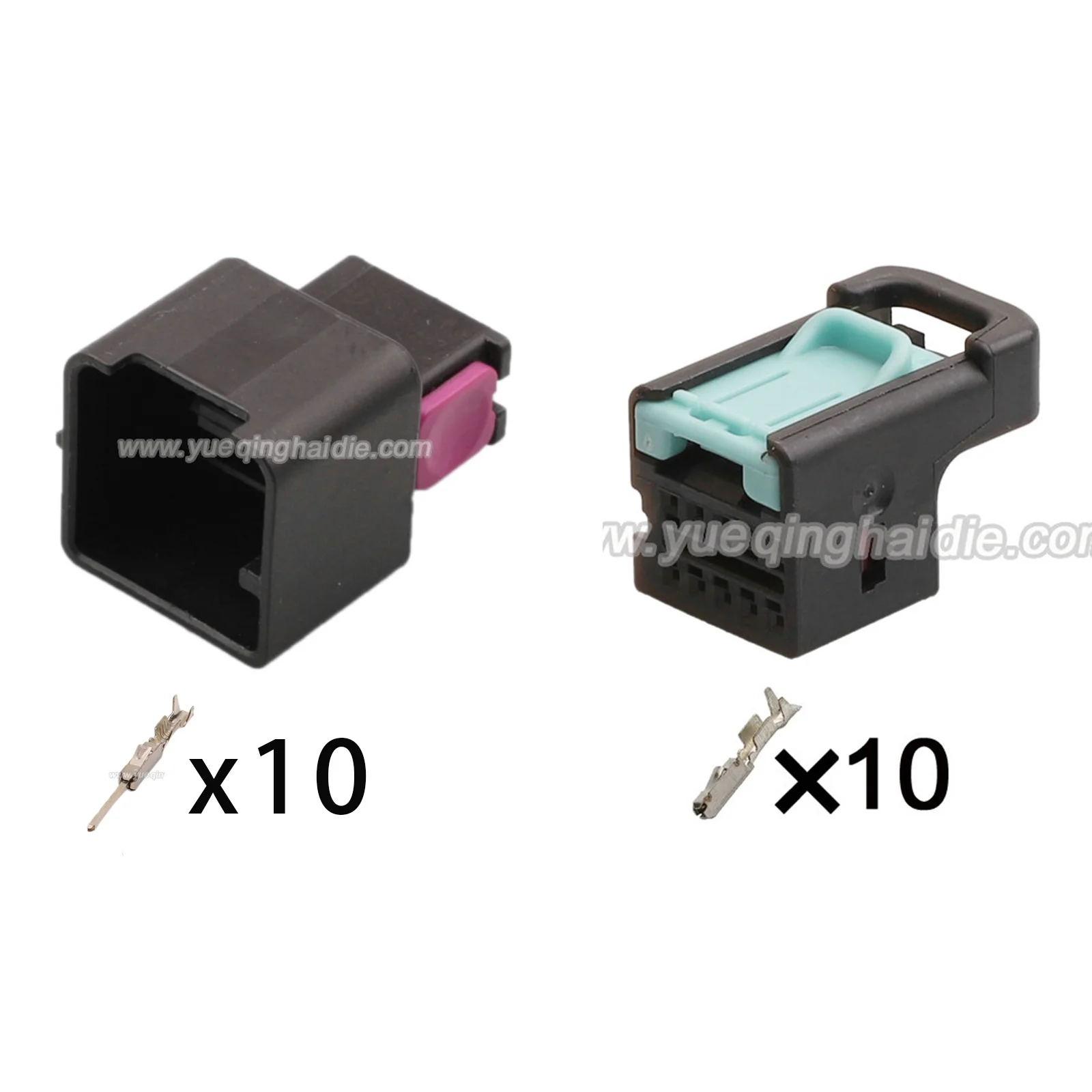 10-PIN Connector Unsealed 0.6mm Series Male Female Connectors  for VW DSG Selector 1K0972766 1K0972776