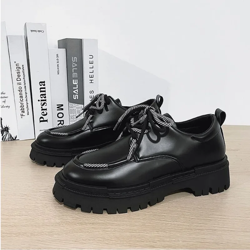 Hot Comfortable Mens Casual Shoes 2024 Fashion Men’s Leather Shoes Wear-resistant Anti-slip Male Platform Shoe Zapatos De Hombre