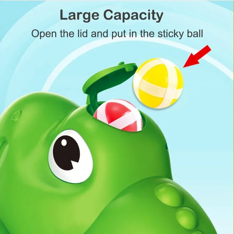 Dinosaur Mini Sticky Ball Gun Cute Outlook Children Exercise Shooting Game Toy Guns Soft Bullet Shot Toy for Kids