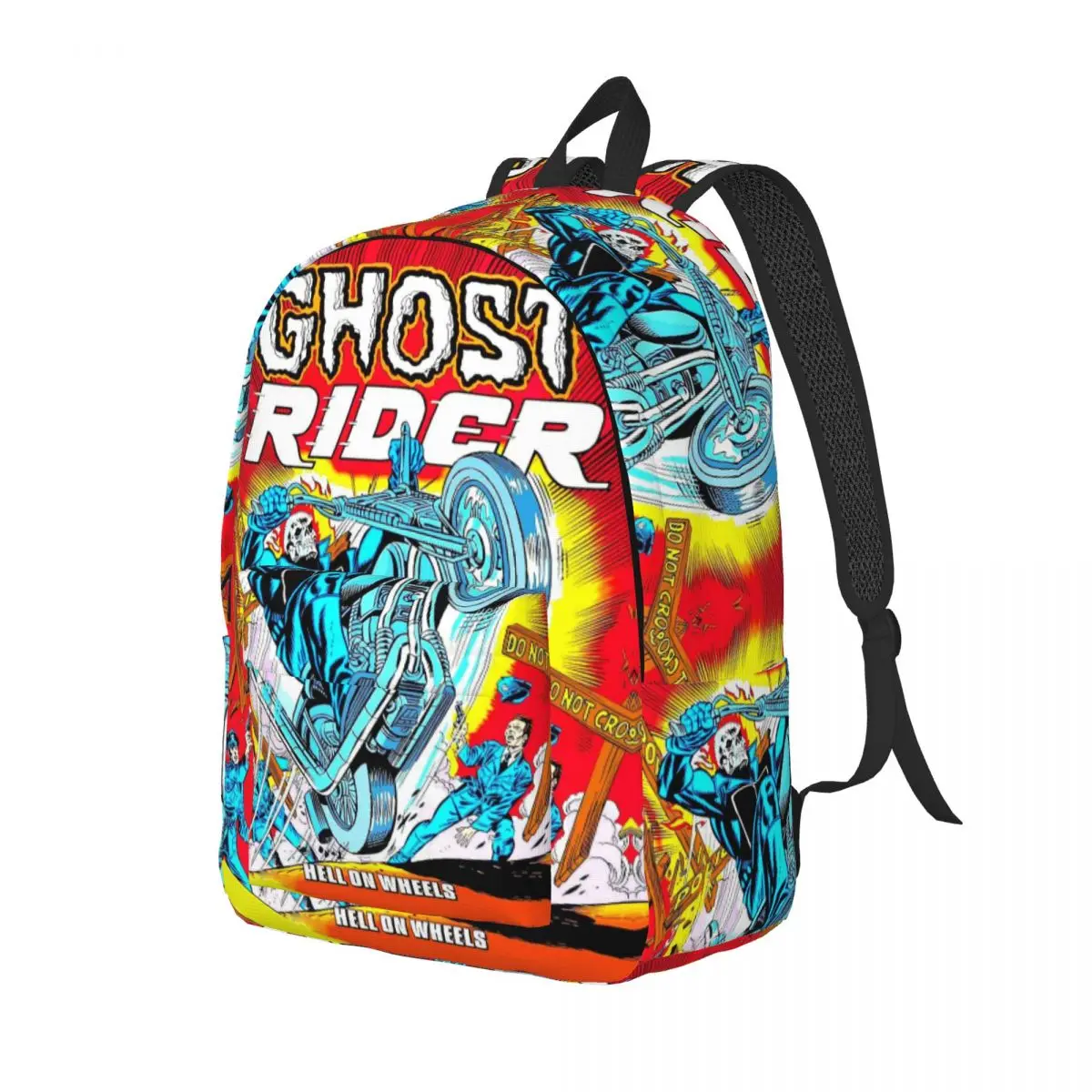 Custom Ghost Rider Poster Canvas Backpacks for Men Women College School Students Bookbag Fits 15 Inch Laptop Bags