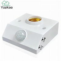 YzzKoo E27 LED 220V 110V Interface PIR Motion Sensor Switch Human Body Sensor Lamp Holder for Home Lighting Corridor Stairs Room