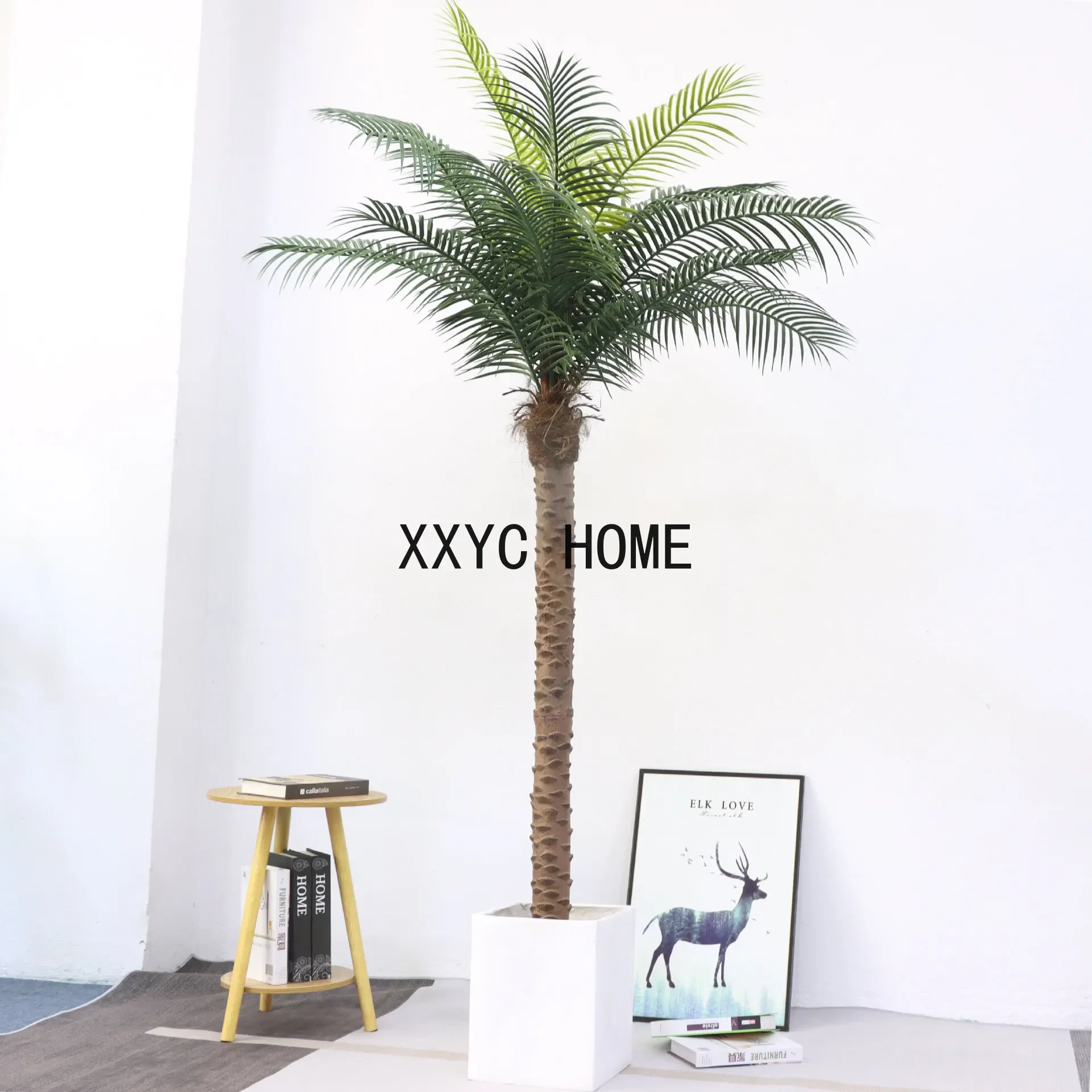 150/180cm Artificial Coconut Tree Large Faux Green Plants Bonsai Home Office Room Garden Tall Potted Tropical Fake Palm Tree