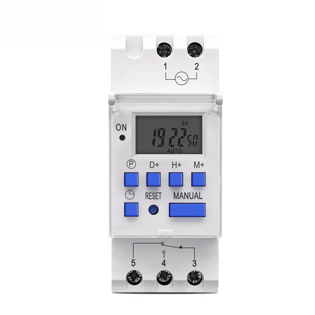 5pcs 1NO 1NC Din Rail Single Phase Weekly 7 Days Programmable Digital TIME SWITCH Relay Timer AC 220V 230V 12V 24V 48V 16A