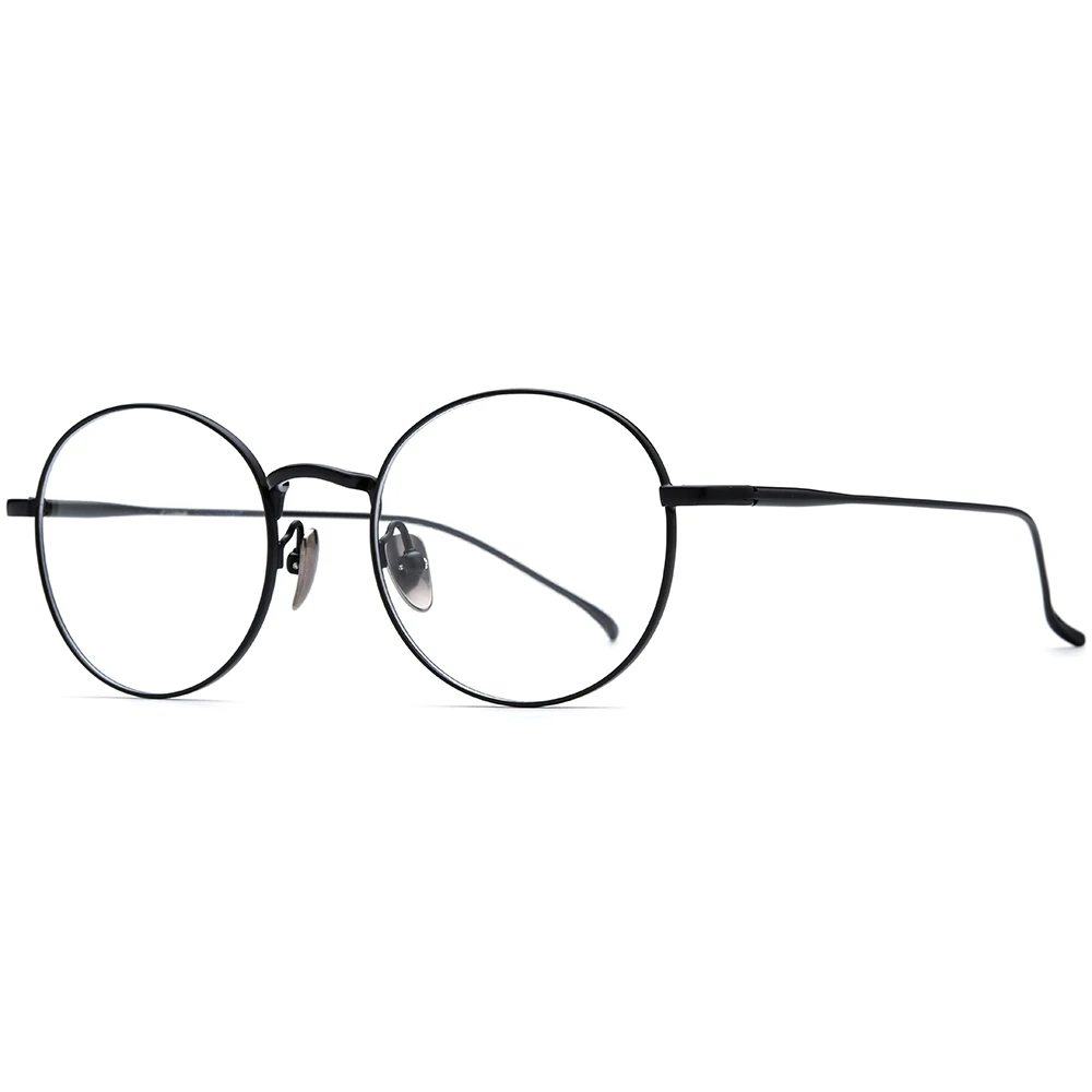NIANZHEN Titanium Alloy Eyeglasses Frame Men Round Brand Design Glasses Women Ultralight-Weight Eyewear Retro Spectacles 1640