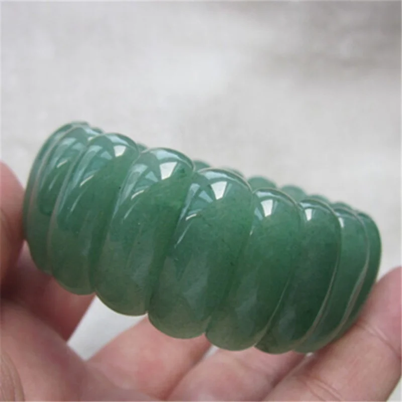 Jewelry Bracelet Jewelry Nanyang Jade Jadeware Direct Supply Aventurine Green Widened Manual