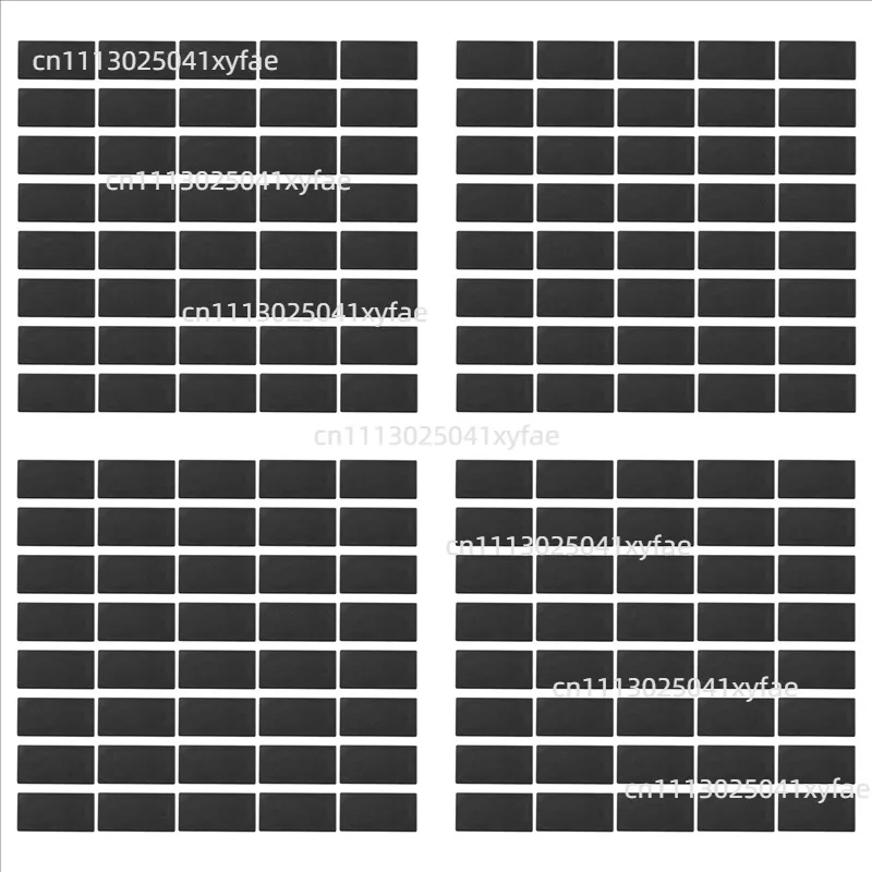 160Pcs Black Plastic Tube End Caps 25x50mm Hollow Pipe Plug Inserts Blanking Covers