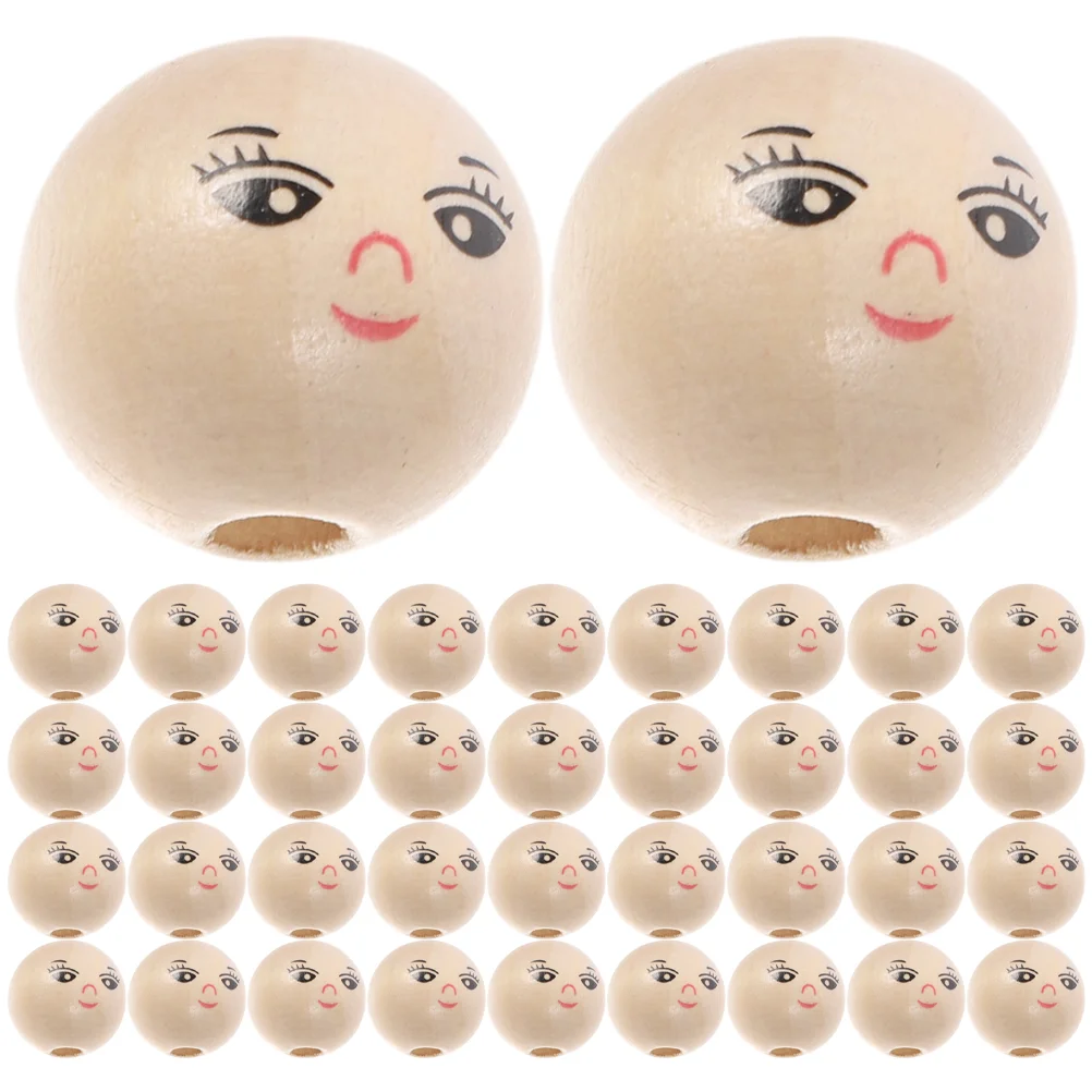 120 Pcs Wooden Beads Unfinished Craft Natural for Crafts Bracelets Making Bulk Child