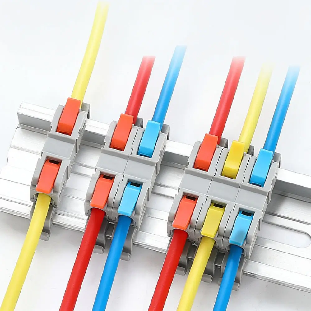 Lever Nut Wire Connector Quick Terminal Block Two In Two Out Electrical Cable Joiner Tool For Construction