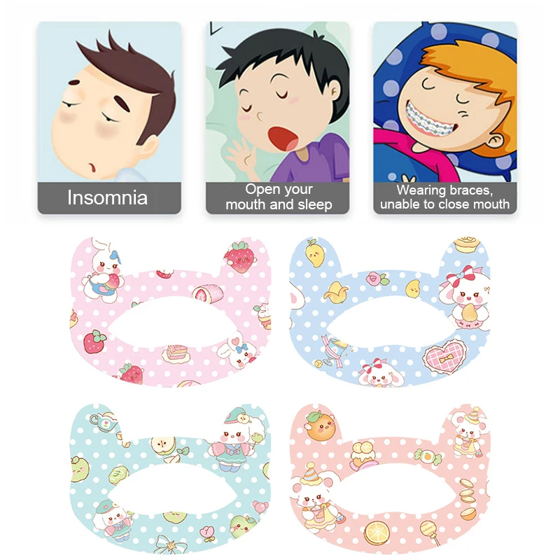 30Pcs/Bag Anti-Snoring Stickers For Children Adult Night Sleep Lip Nose Breathing Improving Patch Mouth Correction Sticker Tape