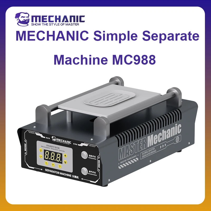 MECHANIC OFFICIAL Simple Separate Machine MC988 Screen Separator Machine For XiaoMi LCD Repair Equipment with Intelligent Panel