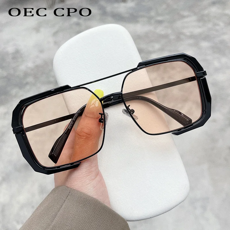 

OEC CPO Popular Trending Square Colorful Sunglasses Women Brand Designer Retro Punk Sun Glasses Men Shades UV400 Party Eyewear