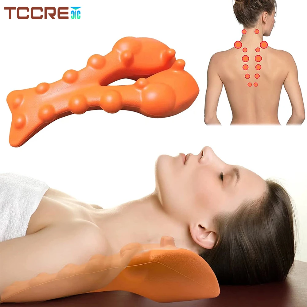 

Trigger Point Massage Tool Back Acupressure Massager Relax Pillow Stretcher for Headache Migraine Neck Shoulder Pain Relief