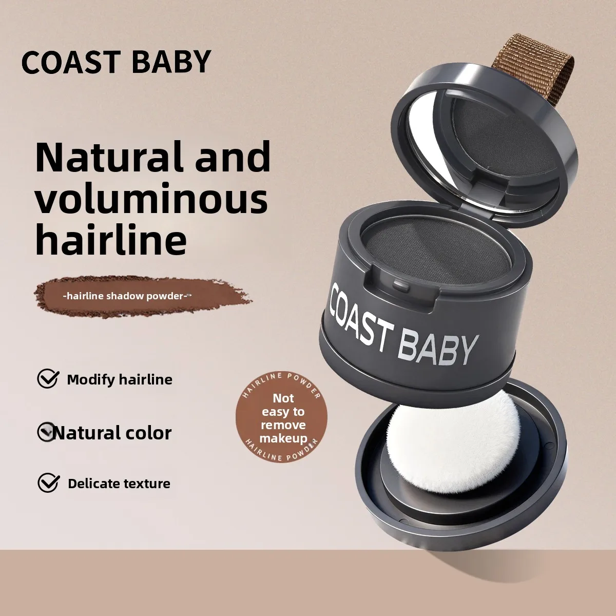 Unisex Hairline Shadow Powder — Hairline Concealer for Natural Coverage — Includes Dedicated Brush (4g)