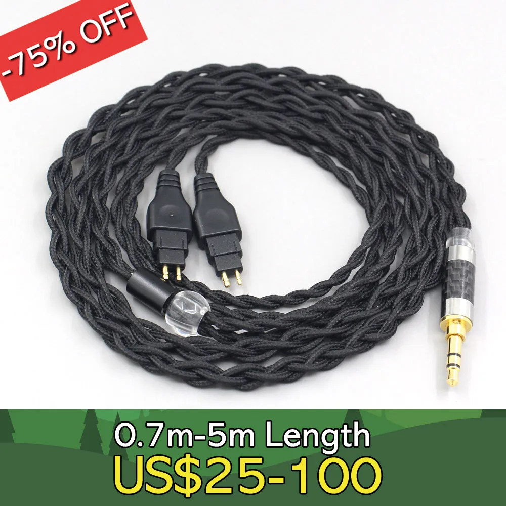 

Pure 99% Silver Inside Headphone Nylon Cable For Sennheiser HD580 HD600 HD650 HDxxx HD660S HD58x HD6xx Earphone LN007456