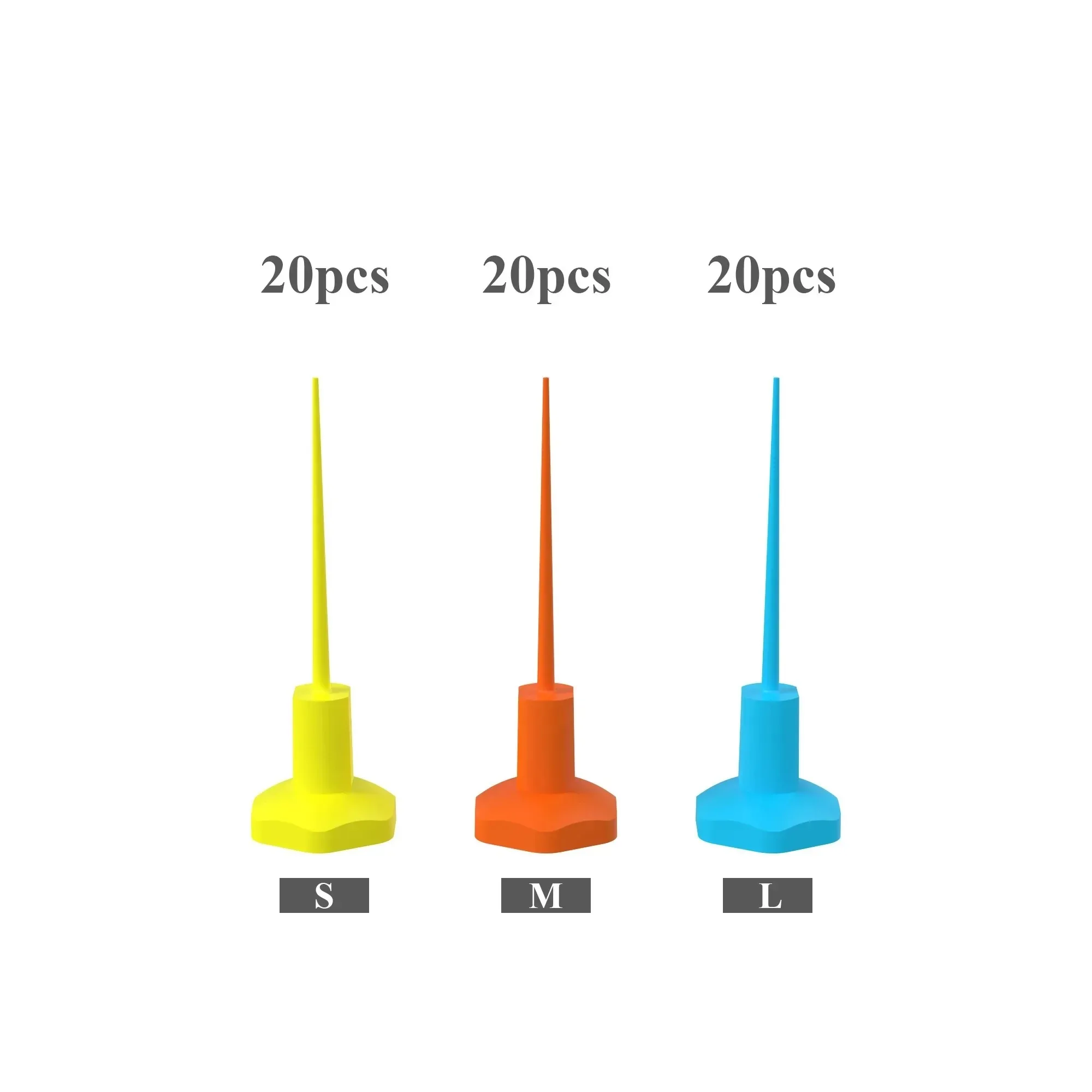 60Pcs/lot Dental Sonic Irrigator Tips Endo Activator Wireless Ultrasonic Washing Tooth Tip Yellow/Blue/Orange