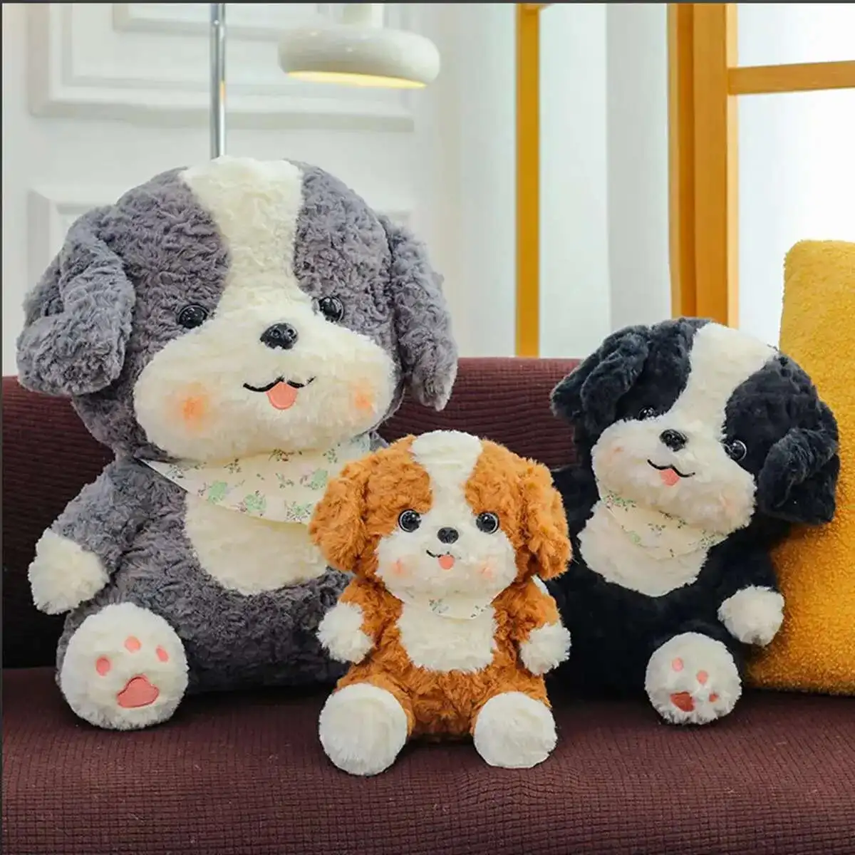 23/30/45cm Cute Border Collie Plush Toy Stuffed Animal Cartoon Dog Soft Pillow Gift Kids Girls Kawaii Present Bed Sofa Decor