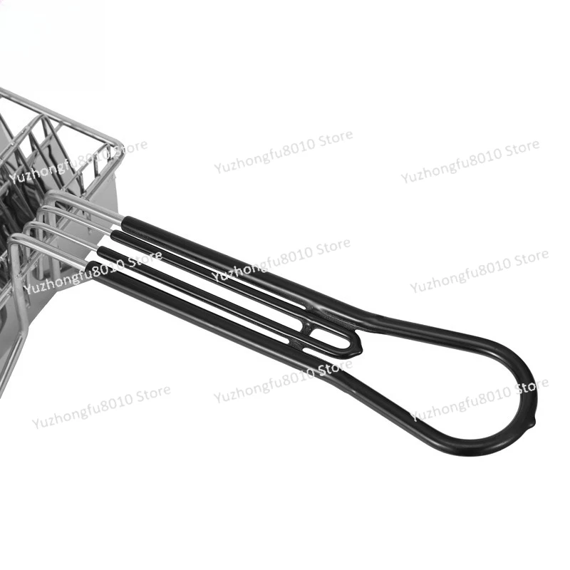Suitable for Burrito Fried Baskets, Stainless Steel Tuck Corn Crust Shaped Fried Baskets V Bracket