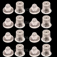 100 unids/lote separadores invisibles separadores acrílicos clavos de Clip ocultos tornillo de plástico publicidad clavo para carteles señalización montaje en pared