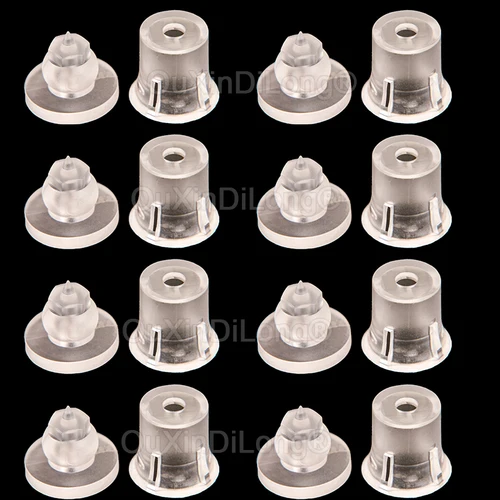 Imagen 1 del producto 100 unids/lote separadores invisibles separadores acrílicos clavos de Clip ocultos tornillo de plástico publicidad clavo para carteles señalización montaje en pared