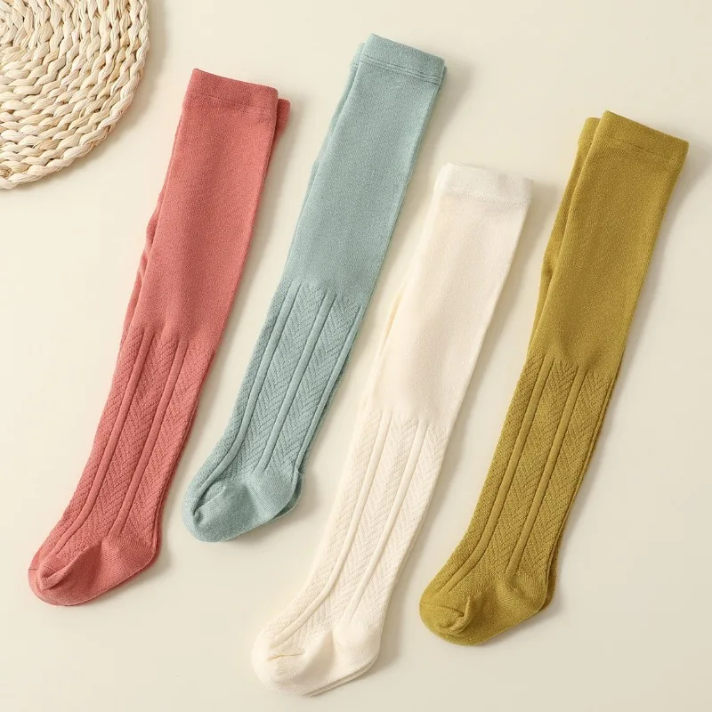 ‌2025 Baby Girls Bodysuit Tights Knitted Leggings Winter Tight Pants Trendy Infant Onesie Footed Romper Autumn Winter‌