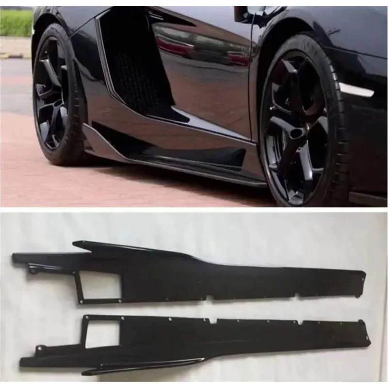 Body Skirts For Lamborghini Aventador LP700 LP720 LP750 2011-2019 Side Panels Body Skirts Kit lip Cover Carbon Fiber