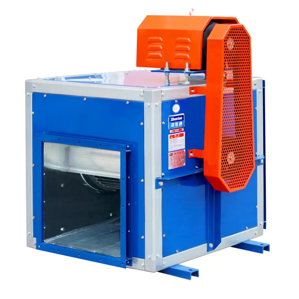 Fire-fighting Smoke Exhaust Strong Wind Cabinettype Centrifugal Fan Free Standing OEM Industrial Equipment AC Belt Drive Zhenton