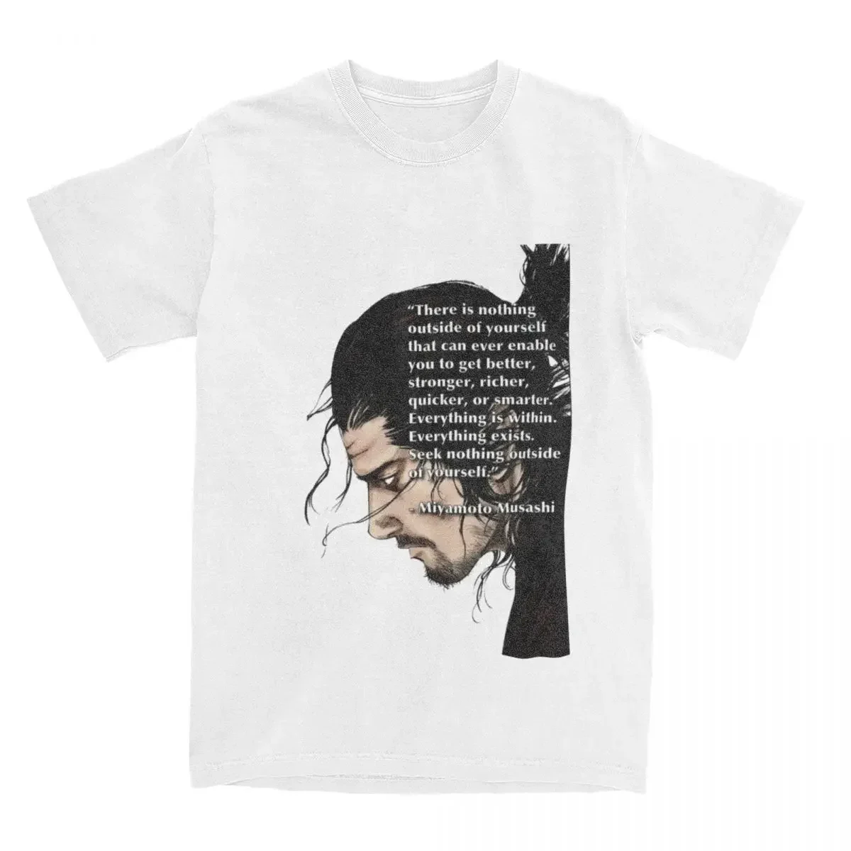 Miyamoto Musashi Quote Vagabond Merch Funny Short Sleeve Men Women Anime Shirt Manga T Shirt O Neck Clothes Printed Tops