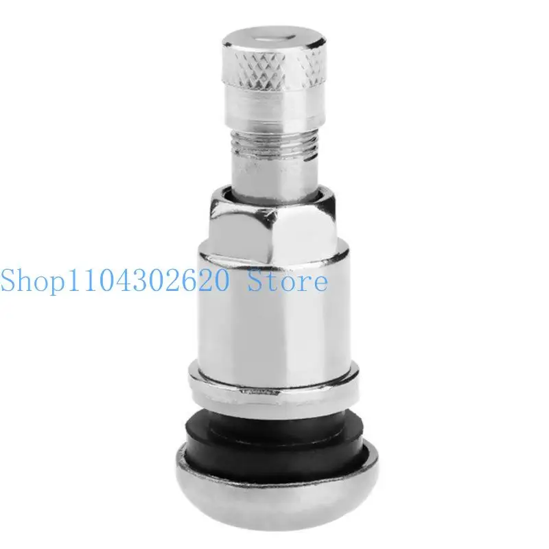 

652F 4-piece/set Stylish Metal Stems Car Tyre Valves Metal Heavy Duty Stainless Steel Accessories for Auto & Motorcycle Tires
