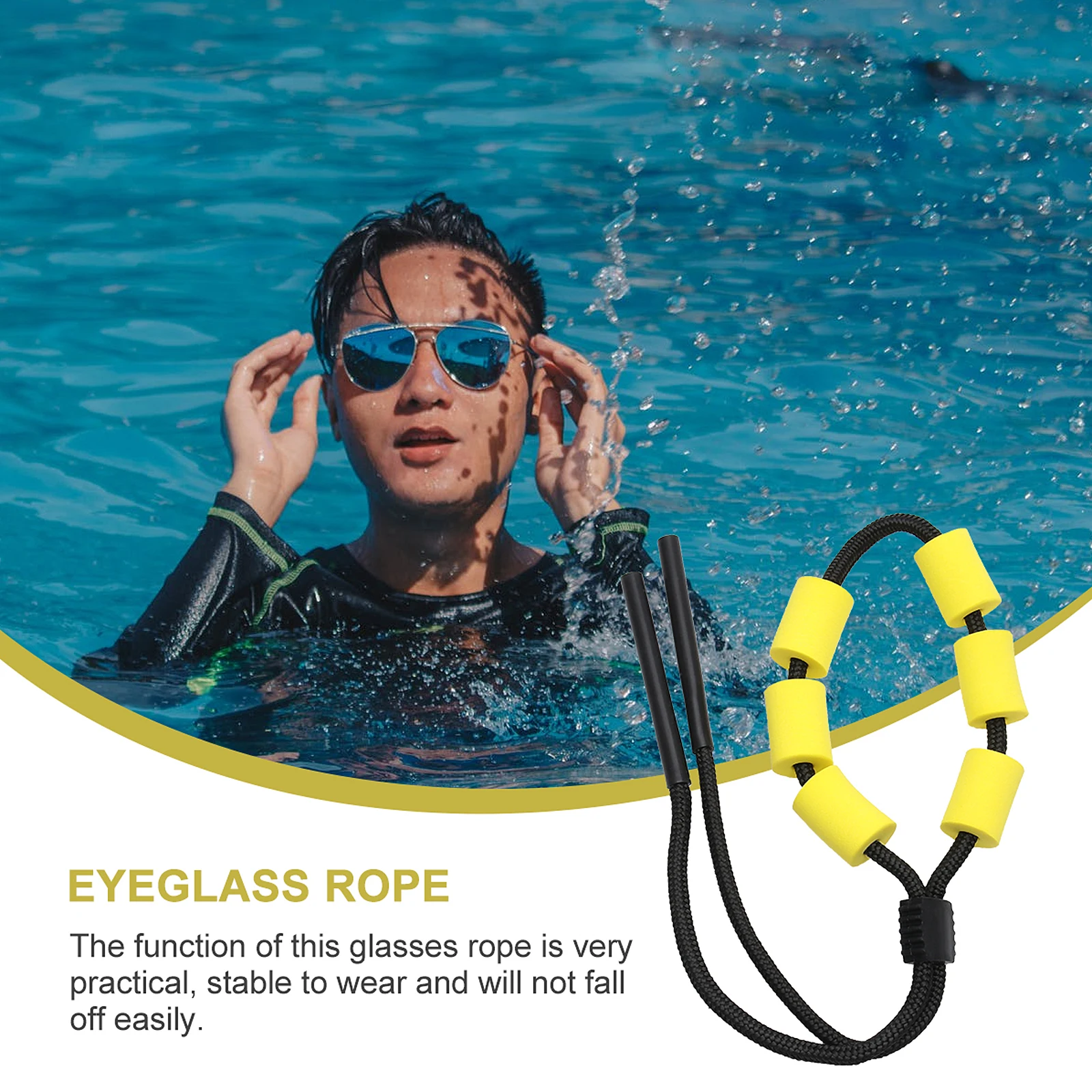 

8 Pcs Swimming Glasses Lanyard Foams Rope Hanging Chain Strap Accessories Elastic Fixed Sports Fabric